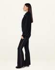 PE Nation High Season Zip Neck Knit Jumper in BLACK
