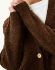 Roame Arthur Cardigan in MAHOGANY