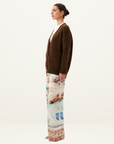 Roame Arthur Cardigan in MAHOGANY