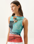 Roame Darcy Mesh Tank in Wonderland