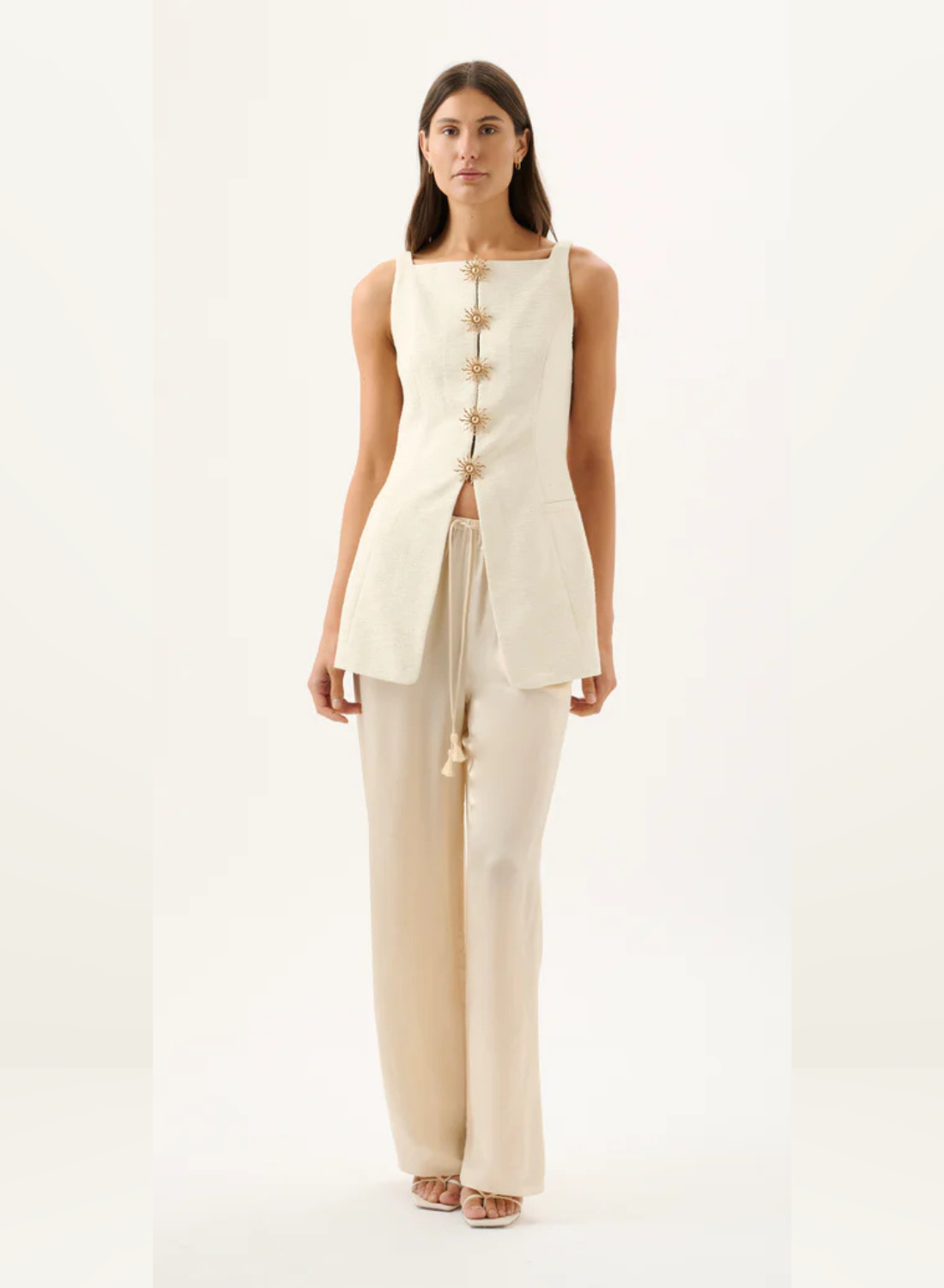 Roame Estella Vest in Ivory