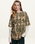 SSAINT Boxy Layered Tee in Vintage Camo