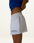 SSAINT Reflective Logo Shorts in White