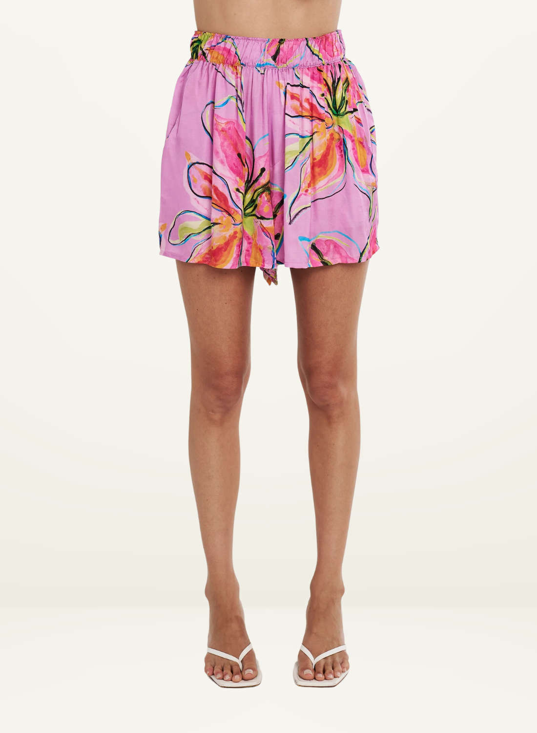 SUMMI SUMMI Elastic Shorts in Lilac Lily