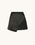 Shona Joy Adri Tuxedo Wrap Mini Skirt in BLACK-Shona Joy-Frolic Girls