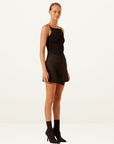 Shona Joy Adri Tuxedo Wrap Mini Skirt in BLACK-Shona Joy-Frolic Girls