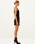 Shona Joy Adri Tuxedo Wrap Mini Skirt in BLACK-Shona Joy-Frolic Girls