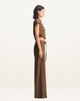 Shona Joy Asher Wide Leg Pant in Saddle