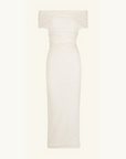 Shona Joy Beau Off Shoulder Midi Dress in IVORY