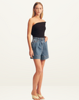 Shona Joy Beau One Shoulder Top in Black