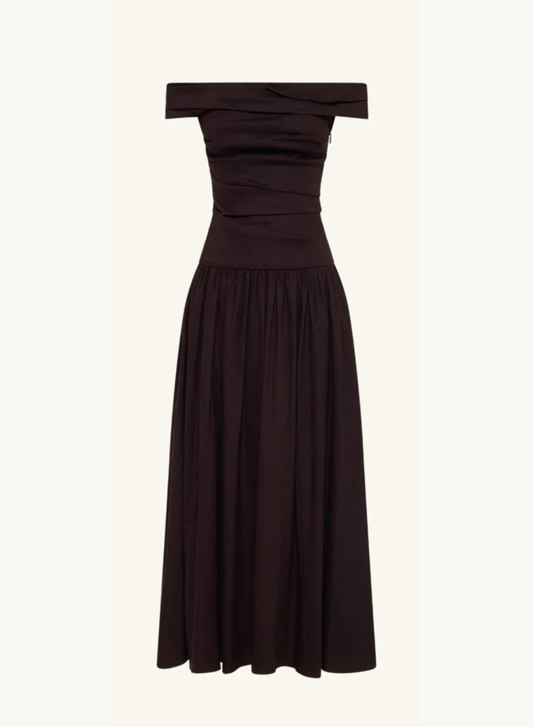 Shona Joy Brooks Off Shoulder Maxi Dress in Ganache