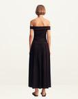 Shona Joy Brooks Off Shoulder Maxi Dress in Ganache