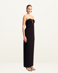 Shona Joy Campbell Strapless U Wire Maxi Dress in Black
