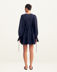 Shona Joy Celeste Long Sleeve Mini Dress in MIDNIGHT