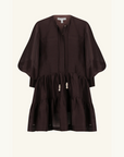 Shona Joy Celeste Tiered Mini Dress in GANACHE
