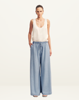 Shona Joy Ellsworth Wide Leg Pant in Bleached Blue