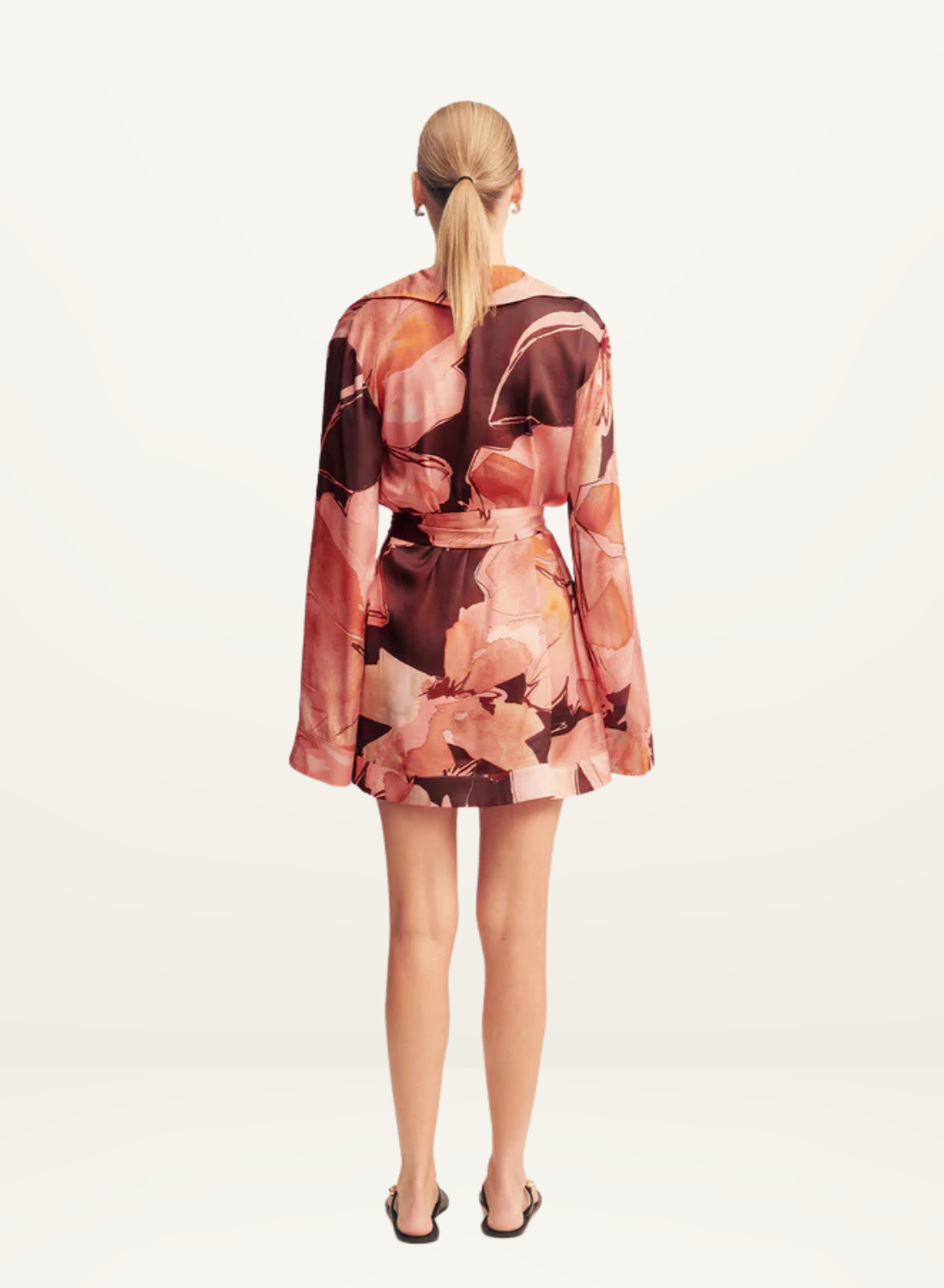 Shona Joy Emerson Gathered Shift Mini Dress in Palermo Floral