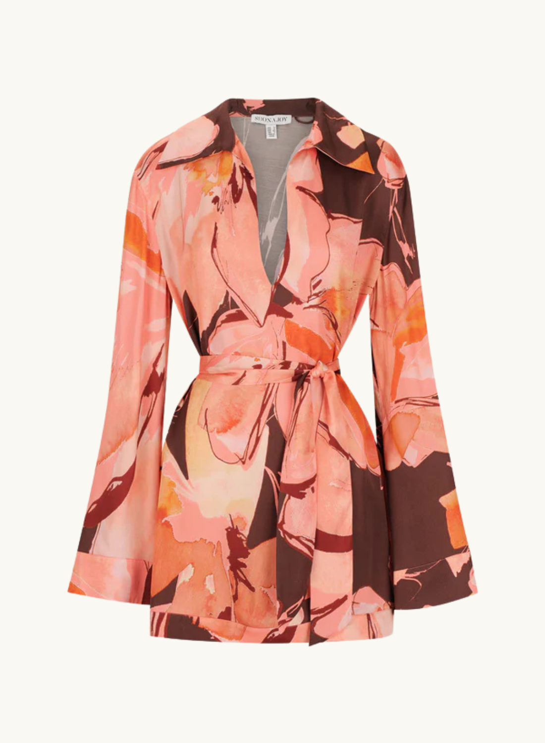 Shona Joy Emerson Gathered Shift Mini Dress in Palermo Floral