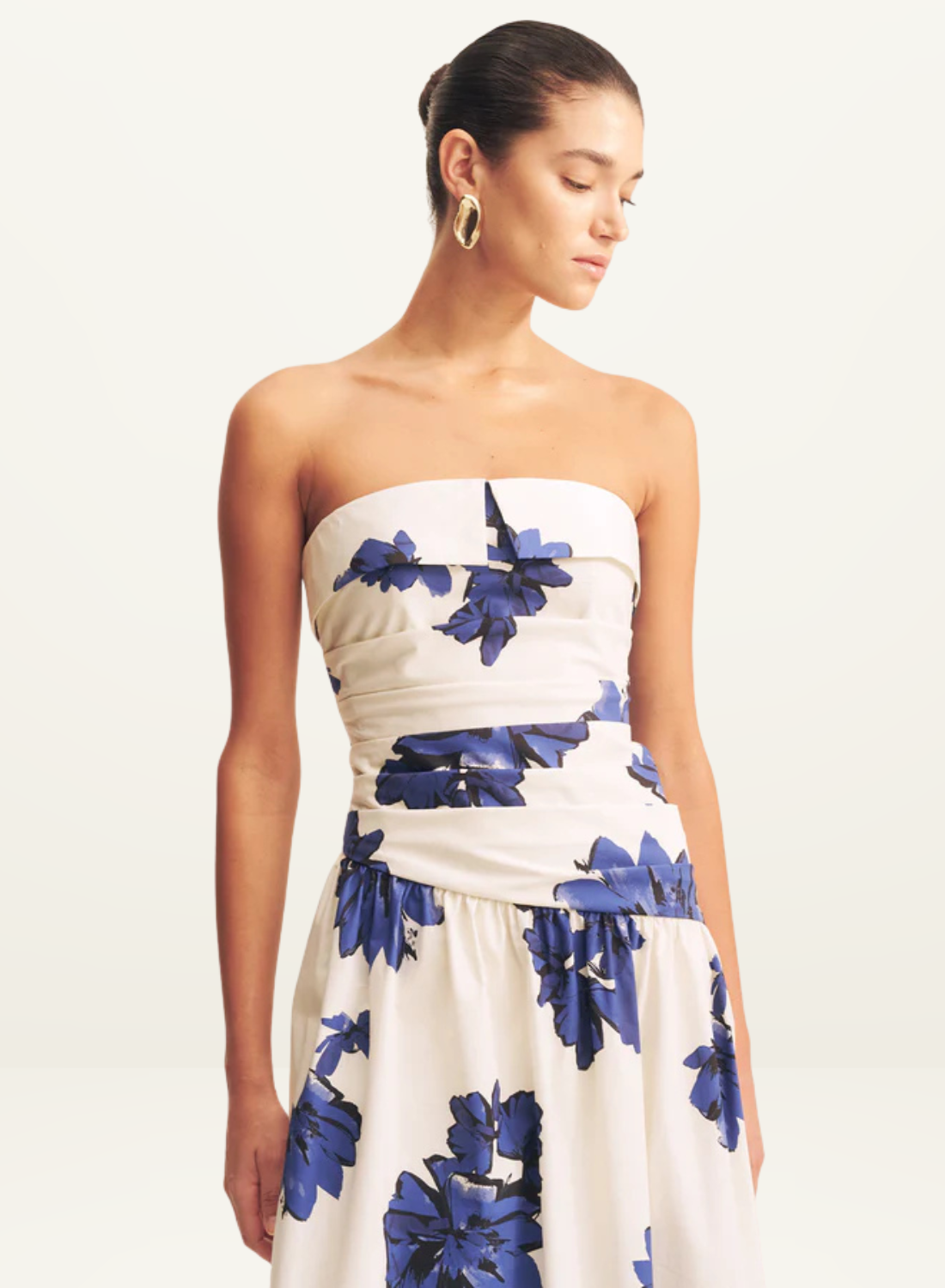 Shona Joy Enya Strapless Maxi Dress in MIDNIGHT WALLFLOWER