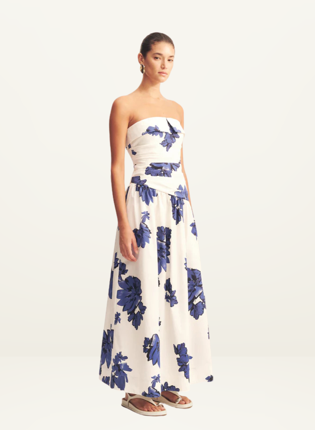 Shona Joy Enya Strapless Maxi Dress in MIDNIGHT WALLFLOWER