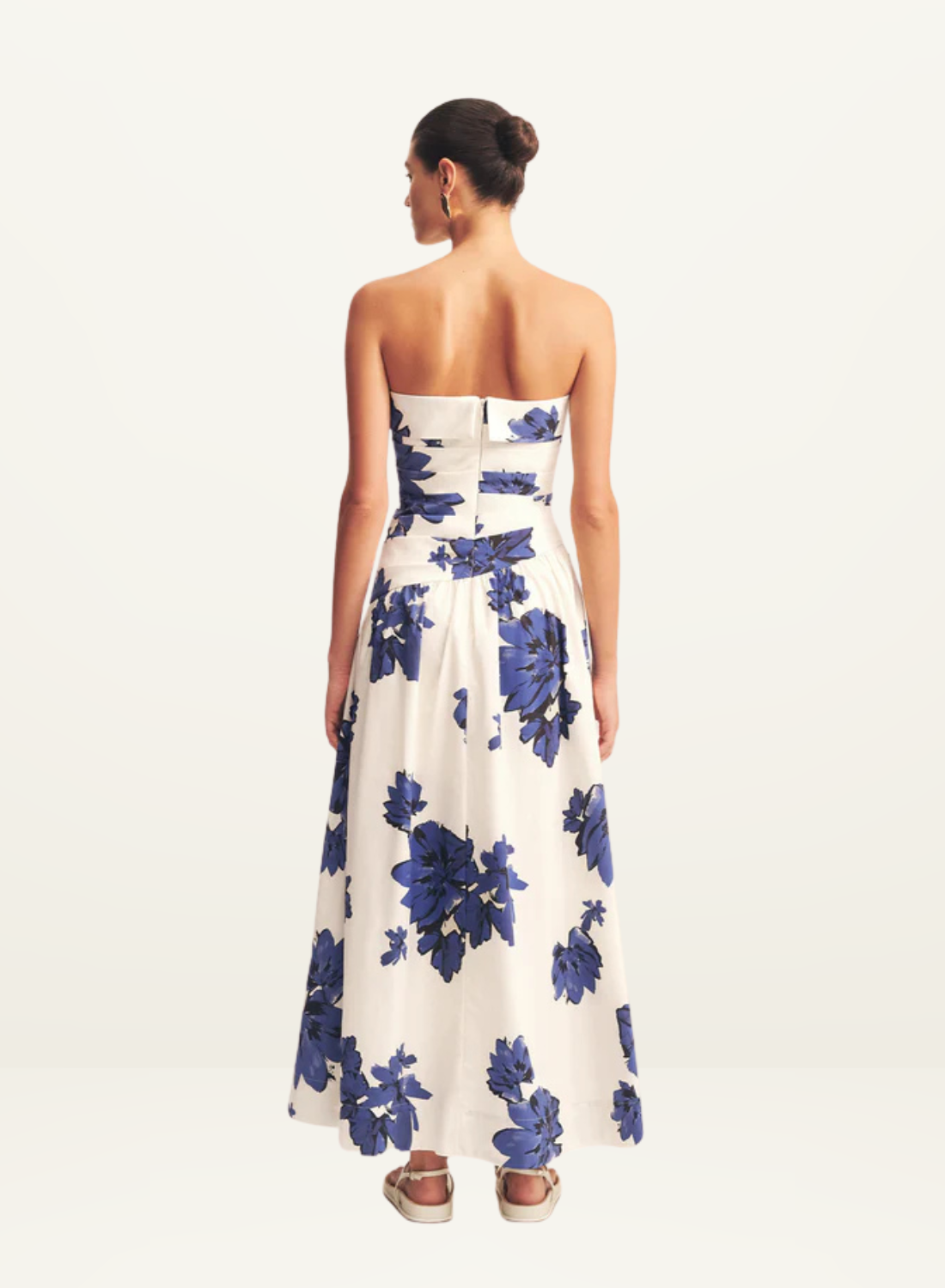 Shona Joy Enya Strapless Maxi Dress in MIDNIGHT WALLFLOWER