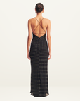 Shona Joy Houston Lace Back Maxi Dress in NOIR POLKA