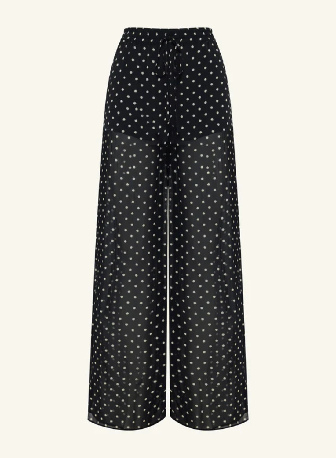 Shona Joy Houston Short Sleeve Neck Tie Shirt in NOIR POLKA