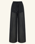 Shona Joy Houston Short Sleeve Neck Tie Shirt in NOIR POLKA