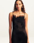 Shona Joy Lucia Lace Slip Dress in Black