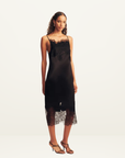 Shona Joy Lucia Lace Slip Dress in Black