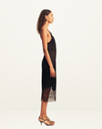 Shona Joy Lucia Lace Slip Dress in Black