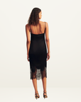 Shona Joy Lucia Lace Slip Dress in Black
