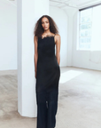 Shona Joy Lucia Lace Slip Dress in Black