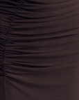 Shona Joy Mira Off Shoulder Maxi Dress in GANACHE