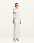 Shona Joy Mira Off Shoulder Maxi Dress in Sky