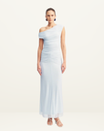 Shona Joy Mira Off Shoulder Maxi Dress in Sky