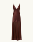 Shona Joy Moraya Plunged Maxi Dress in Coffee