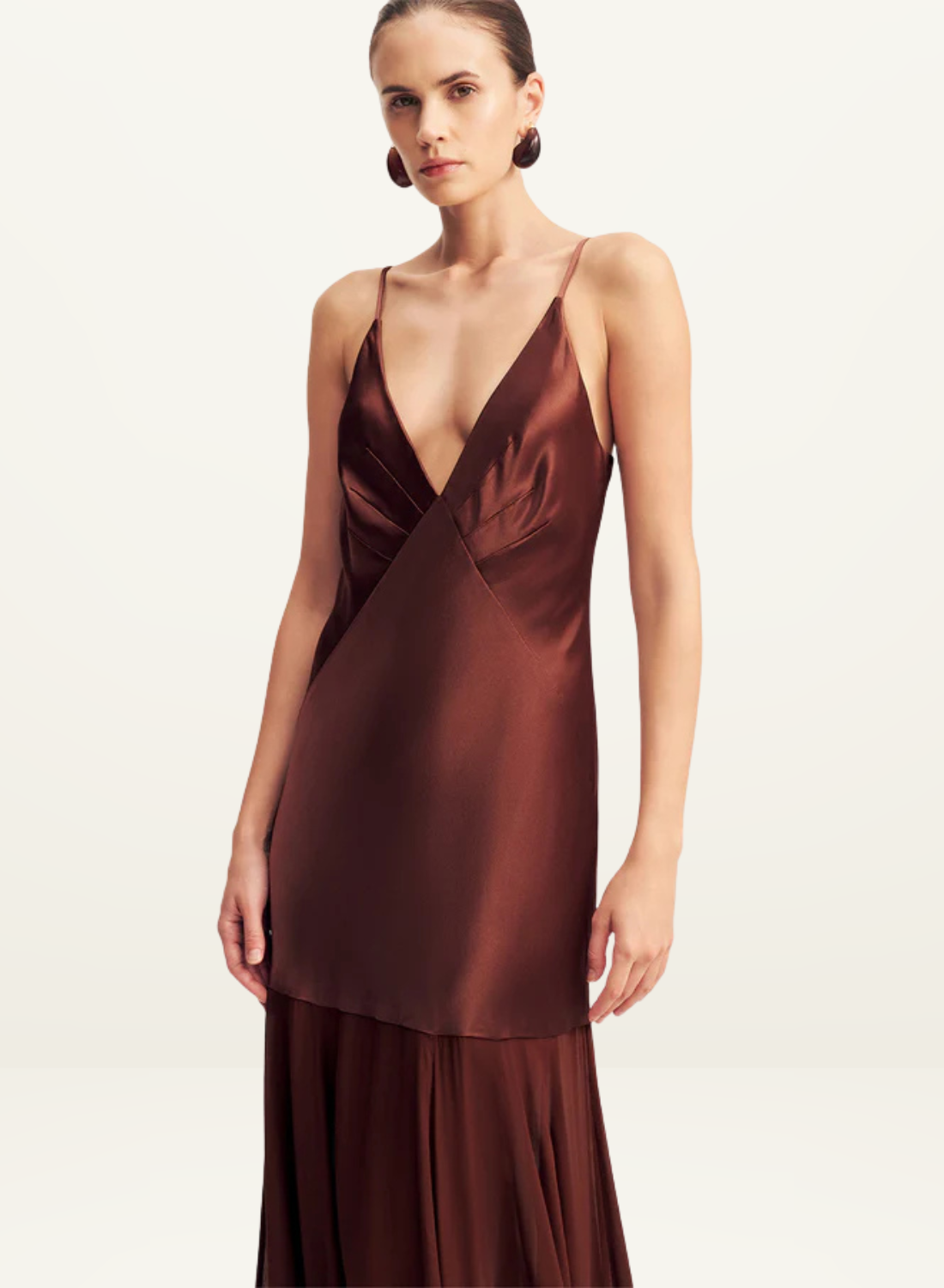 Shona Joy Moraya Plunged Maxi Dress in Coffee Frolic Girls Shona Joy Moraya Plunged Maxi Dress in Coffee Frolic Girls