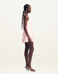 Shona Joy Otis Bubble Hem Mini Dress in Fairy Floss Pink