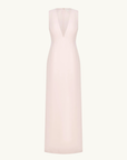Shona Joy Otis Plunged Fitted Maxi Dress in Fairy Floss Pink