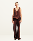 Shona Joy Savannah Scoop Neck Top in Coffee