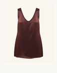 Shona Joy Savannah Scoop Neck Top in Coffee