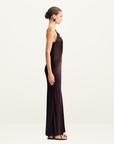 Shona Joy Simona Lace Slip Maxi Dress in Espresso