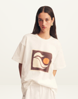 Shona Joy vespertine oversized boyfriend T-shirt in IVORY