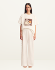 Shona Joy vespertine oversized boyfriend T-shirt in IVORY