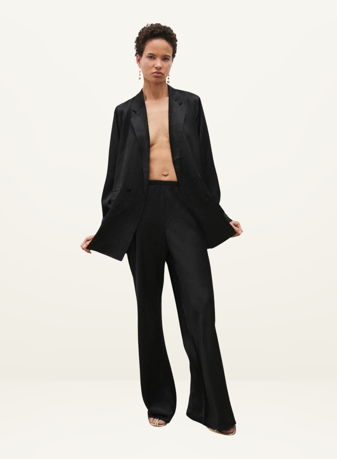 Silk Laundry Bias Silk Pant in BLACK