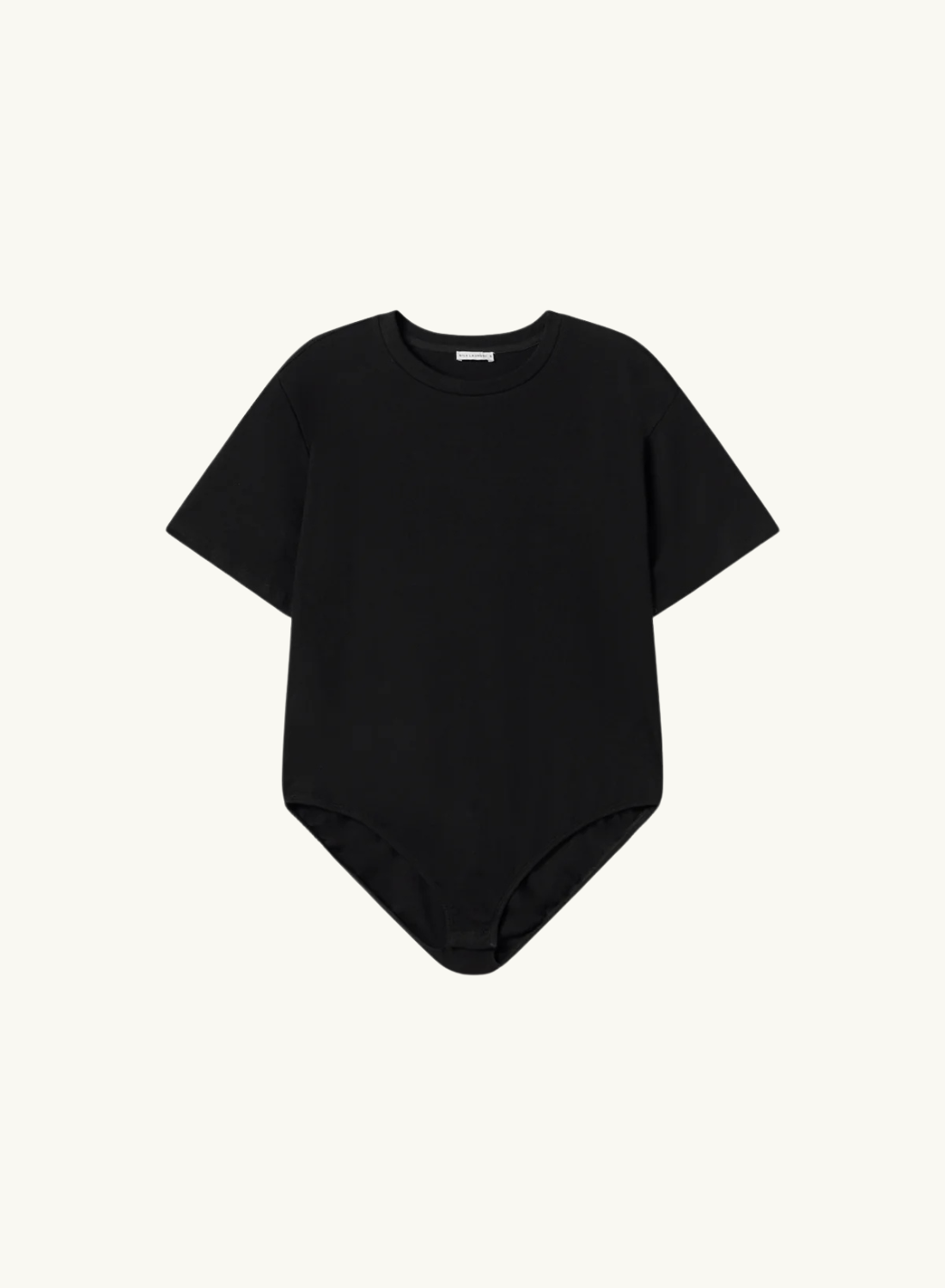 Silk Laundry Bodysuit Tee in BLACK