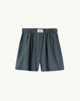 Silk Laundry Cotton Silk Boxer Shorts in SLATE