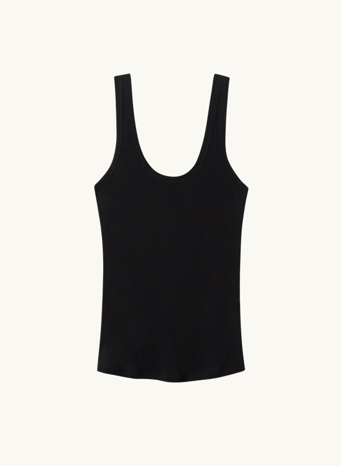 Silk Laundry Jersey Modal Scoop Neck Tank in BLACK