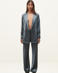 Silk Laundry Relaxed Blazer in SLATE